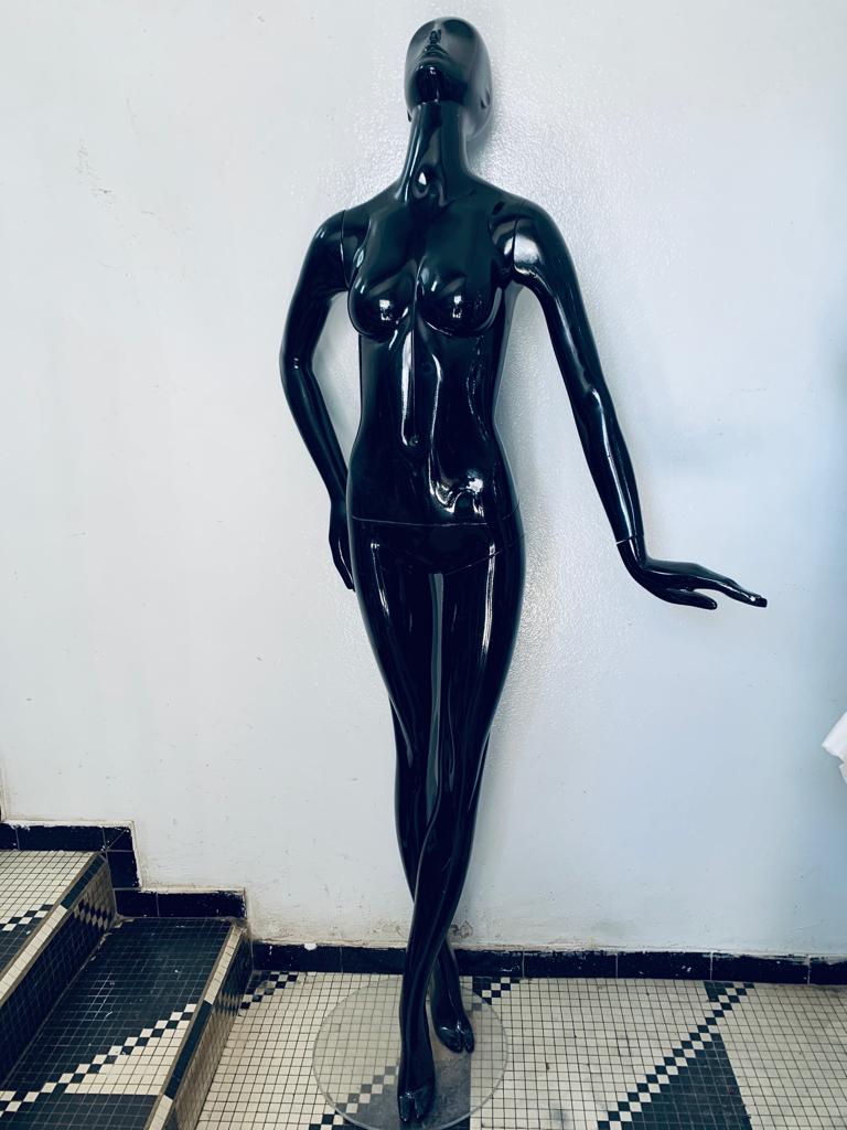 a pair of skis in the middle of a room 